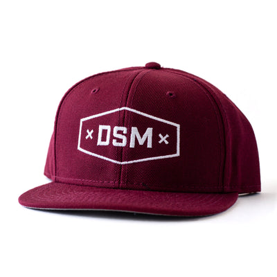 DSM Maroon Snapback Cap