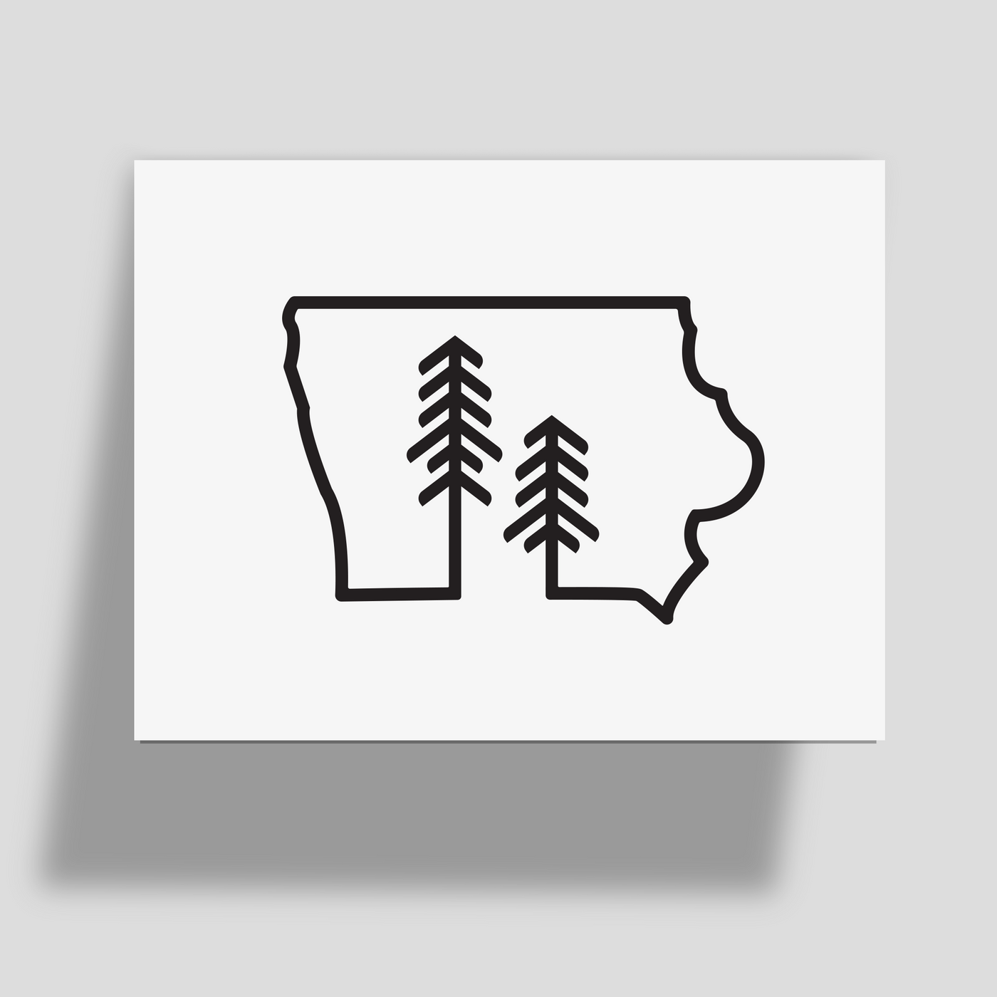 Iowa Trees Greeting Card