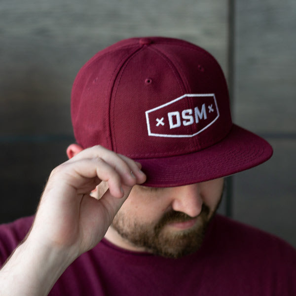 DSM Maroon Snapback Cap